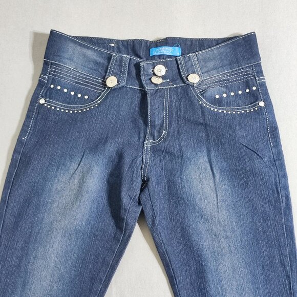 Belleza jeans women's junior size 9 ink blue colour high waist skinny straight - Picture 2 of 14